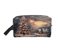 DRTGEDS Borsa da toilette di buon Natale, borsa cosmetica di trucco, borsa da viaggio per articoli da toeletta, borsa di stoccaggio con la chiusura lampo, Merry Christmas., Taglia unica