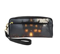 DRTGEDS Borsa per cosmetici da viaggio con zucca di Halloween, borse per il trucco da donna, custodia organizer da viaggio, nero, Taglia unica