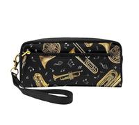 DRTGEDS Borsa per cosmetici da viaggio per strumenti musicali, borsa per trucchi da donna, custodia organizer da viaggio, nero, Taglia unica