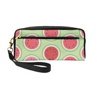 DRTGEDS Borsa per il trucco verde anguria, borsa cosmetica da viaggio, borse per il trucco per le donne, astuccio organizer per il trucco, oggetti essenziali da viaggio, Nero , Taglia unica
