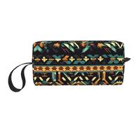 DRTGEDS Borsa piccola con cerniera, con motivi nativi americani, mini custodia da viaggio, borsa per cosmetici, elettronica portatile, Modelli nativi americani, Taglia unica