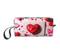 DRTGEDS Borsa piccola con cerniera per San Valentino, mini custodia da viaggio per trucco, borsa cosmetica, elettronica portatile, San Valentino., Taglia unica