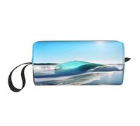 DRTGEDS Clear Sky Wave Beach Borse Cosmetiche Per Le Donne Piccola Borsa di Trucco Per La Borsa Di Trucco Della Borsa Di Trucco Da Viaggio, Chiaro Sky Wave Spiaggia, Taglia unica