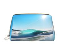 DRTGEDS Clear Sky Wave Beach Cosmetici Borse Per Le Donne Piccola Borsa Di Trucco Per La Borsa Di Trucco Della Borsa Di Trucco, bianco, Taglia unica