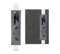 DRTGEDS Coccinelle modello infinito maculato colorato elastico cinturino in pelle PVC portapenne regali, portapenne staccabile per notebook
