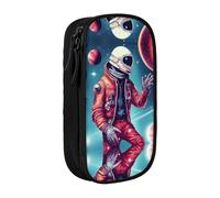 DRTGEDS Cool Man In Outer Space Galaxy Cute Pencil Case, Estetica Penna Custodia, Colorato Matita Sacchetto Con Cerniera, Kawaii Cancelleria Storage