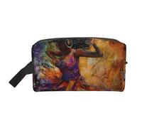 DRTGEDS Danza con la borsa da toilette di musica, borsa cosmetica di trucco, borsa da viaggio per gli articoli da toeletta, borsa di stoccaggio con la chiusura lampo, Danza con la musica, Taglia unica
