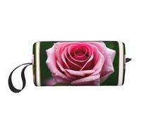 DRTGEDS Dew Rose - Trousse per cosmetici, da donna, piccola, con cerniera, Rugiada Rose2, Taglia unica