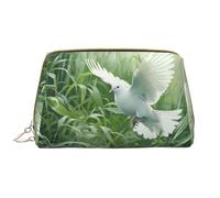 DRTGEDS Erba E Colomba Borse Cosmetiche Per Le Donne Piccola Borsa Di Trucco Per La Borsa Di Trucco Della Borsa, bianco, Taglia unica