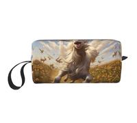 DRTGEDS Goat Frolic Toiletry Bag per gli uomini, borsa portatile da viaggio per articoli da toeletta, borsa da barba, piccola borsa, bianco, Taglia unica
