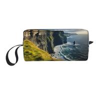 DRTGEDS Irlanda All'aperto Contea Clare The Cliffs Borse Cosmetiche Per Le Donne Piccolo Sacchetto di Trucco Per La Borsa di Trucco Sacchetto di Trucco di Viaggio Sacchetto di Trucco Con Cerniera,