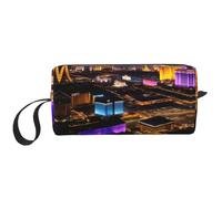 DRTGEDS Las Vegas Night View - Piccola borsa con cerniera, mini custodia da viaggio per trucco, borsa per cosmetici, elettronica portatile, Vista notturna di Las Vegas, Taglia unica