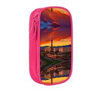 DRTGEDS Las Vegas Sunset carino astuccio, astuccio estetico per penne, astuccio colorato con cerniera, custodia per cancelleria Kawaii, rosa, Taglia unica, Sportivo