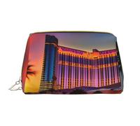 DRTGEDS Las Vegas Tramonto Cosmetici Borse Per Le Donne Piccola Borsa Di Trucco Per La Borsa Per Il Trucco Della Borsa Di Trucco, bianco, Taglia unica