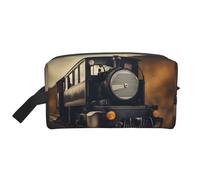 DRTGEDS Locomotiva Toiletry Bag per gli uomini, borsa portatile da viaggio organizer per articoli da toeletta, borsa da barba, piccola borsa, Locomotiva1, Taglia unica