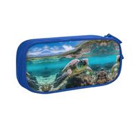 DRTGEDS Lord Howe Island - Astuccio portapenne di grande capacità, con tartaruga marina, astuccio per cancelleria per ufficio, Blu, One Size, Sportivo