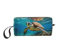 DRTGEDS Lord Howe Island Sea Turtle Trousse da toilette da uomo, borsa da viaggio portatile, organizer da toeletta, borsa da barba, piccola borsa, bianco, taglia unica, bianco, Taglia unica