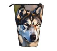 DRTGEDS Lovely Husky - Astuccio pop-up per matite e cosmetici, telescopico, organizer per trucchi