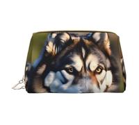 DRTGEDS Lovely Husky Toiletry Bag per gli uomini, borsa da toilette portatile da viaggio, borsa da barba, piccola borsa, bianco, Taglia unica