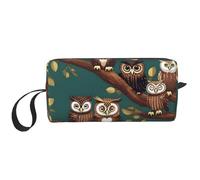 DRTGEDS Magic Owel Borse Cosmetiche Per Le Donne Piccola Borsa Di Trucco Per La Borsa Per Il Trucco Della Borsa Da Viaggio Con, Gufo magico, Taglia unica