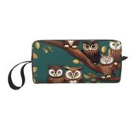 DRTGEDS Magic Owel - Piccola borsa con cerniera, mini custodia da viaggio per trucco, borsa per cosmetici, elettronica portatile, Gufo magico, Taglia unica