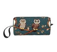 DRTGEDS Magic Owels - Piccola borsa con cerniera, mini custodia da viaggio per trucchi, borsa per cosmetici, elettronica portatile, Gufi Magici, Taglia unica