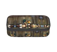 DRTGEDS Mallard Ducks - Astuccio portapenne di grande capacità, con 4 scomparti, per uomo e donna