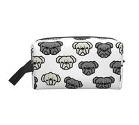 DRTGEDS Merican Dog Head Toiletry Bag per gli uomini, borsa portatile da viaggio per articoli da toeletta, borsa da barba, piccola borsa, Testa di cane mericano, Taglia unica
