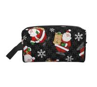 DRTGEDS Merry Christmas Happy Toiletry Bag per gli uomini, borsa da toilette portatile da viaggio, borsa da barba, piccola borsa, Buon Natale Felice, Taglia unica