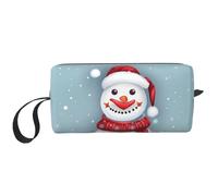 DRTGEDS Merry Christmas - Piccola borsa da viaggio con cerniera, motivo pupazzo di neve, per cosmetici, elettronica portatile, Buon Natale Pupazzo di neve, Taglia unica