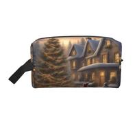 DRTGEDS Merry Christmas Toiletry Bag per gli uomini, borsa da toilette portatile da viaggio, borsa da barba, piccola borsa, Merry Christmas., Taglia unica