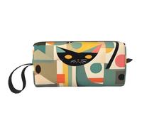 DRTGEDS Mid-Century Modern Art Cat borsa con cerniera, mini custodia da viaggio per il trasporto, borsa per cosmetici, elettronica portatile, Gatto di arte moderna della metà del secolo, Taglia unica