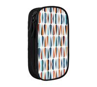 DRTGEDS Mid Century Modern Retro con forme a goccia carino astuccio, astuccio estetico per penne, astuccio colorato con cerniera, custodia per cancelleria Kawaii