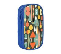 DRTGEDS Mid Century Modern Retro con forme a goccia carino astuccio, astuccio estetico per penne, astuccio colorato con cerniera, custodia per cancelleria Kawaii