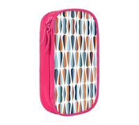 DRTGEDS Mid Century Modern Retro con forme a goccia carino astuccio, astuccio estetico per penne, astuccio colorato con cerniera, custodia per cancelleria Kawaii
