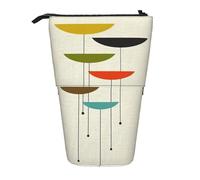 DRTGEDS Mid-Century stampe moderne In piedi Cancelleria Bag Telescopico Pen Pouch Holder Makeup Organizer, Pencil Case