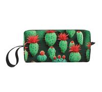 DRTGEDS Molte piccole borse cosmetiche di arte del cactus per le donne piccola borsa di trucco per la borsa del sacchetto di trucco del sacchetto di trucco di viaggio con, Molti piccoli cactus d'arte,