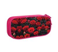 DRTGEDS Molte rose rosse astuccio grande capacità matita sacchetto penna borsa, cancelleria sacchetto penna caso per ufficio