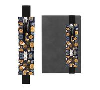 DRTGEDS Molti Pomeranians modello colorato elastico cinturino in pelle PVC portapenne regali, portapenne staccabile per notebook