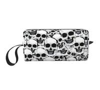 DRTGEDS Molti teschi messicani con cerniera piccola borsa, mini custodia da viaggio per trucco, borsa cosmetica, elettronica portatile, Molti Teschi Messicani, Taglia unica