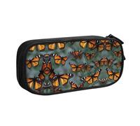 DRTGEDS Monarch Butterflies - Astuccio per matite di grande capacità, astuccio per penne, cancelleria per ufficio
