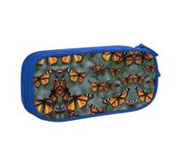DRTGEDS Monarch Butterflies - Astuccio per matite di grande capacità, astuccio per penne, cancelleria per ufficio