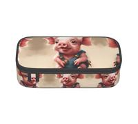 DRTGEDS Naughty Pig - Astuccio portapenne per bambini, grande capacità, con 4 scomparti, per uomini e donne