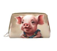 DRTGEDS Naughty Pig - Borsa per cosmetici da donna, piccola borsa per il trucco, borsa per il trucco, borsa da viaggio, bianca, taglia unica, Bianco, One Size