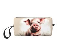 DRTGEDS Naughty Pig - Piccola borsa da viaggio con cerniera, per cosmetici, elettronica portatile, Maiale cattivo bambino, Taglia unica