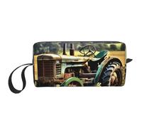 DRTGEDS Old Tractor Photo Farm - Piccola borsa con cerniera, mini custodia da viaggio per trucco, borsa cosmetica, elettronica portatile, Vecchio trattore Photo Farm, Taglia unica