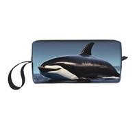 DRTGEDS Orca Killer Whale Print Zippered Small Bag, Mini Travel Makeup Carry Case, Cosmetic Bag, Portable Electronics, Stampa Orca Killer Whale, Taglia unica