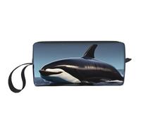 DRTGEDS Orca Killer Whale Stampa Borse Cosmetiche Per Le Donne Piccola Borsa di Trucco Per La Borsa Per Il Trucco Della Borsa Da Viaggio Con Cerniera, Stampa Orca Killer Whale, Taglia unica