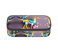 DRTGEDS Origami Multicolor Papercraft Cranes Pencil Case Grande Capacità Astuccio Portapenne Con 4 Scomparti Per Uomo Donna