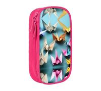 DRTGEDS Origami Paper Crane Cute Pencil Case, Estetica Penna Sacchetto, Colorato Matita Sacchetto Con Cerniera, Kawaii Cancelleria Storage